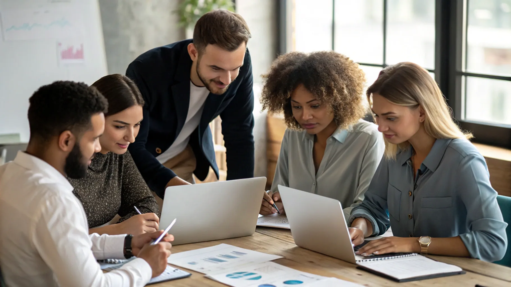 compañeros de trabajo en una reunion trabajando para crear exito en su empresa