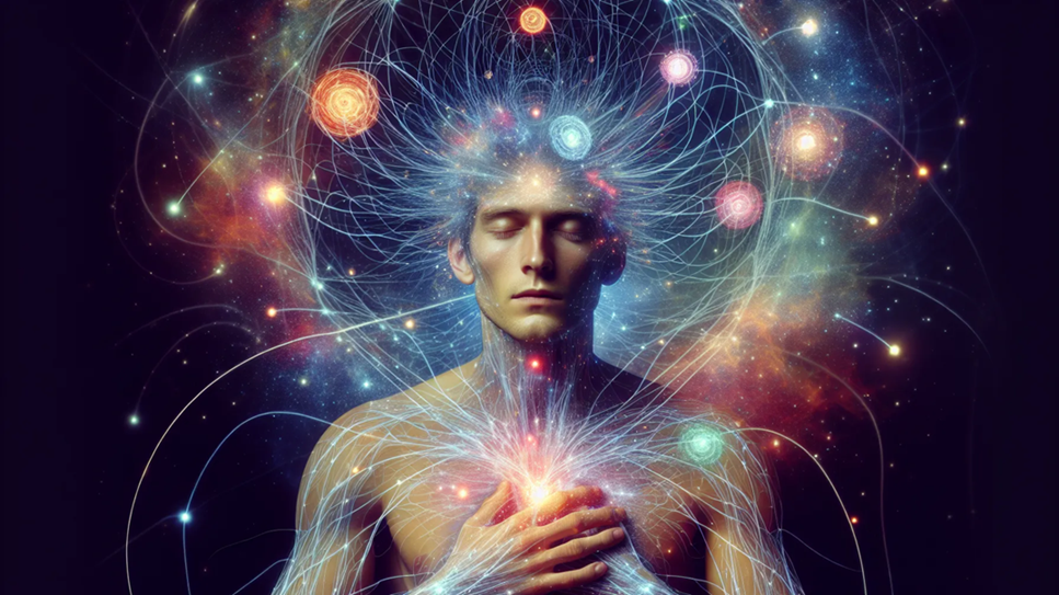 Persona meditando para entrar en estado alfa
