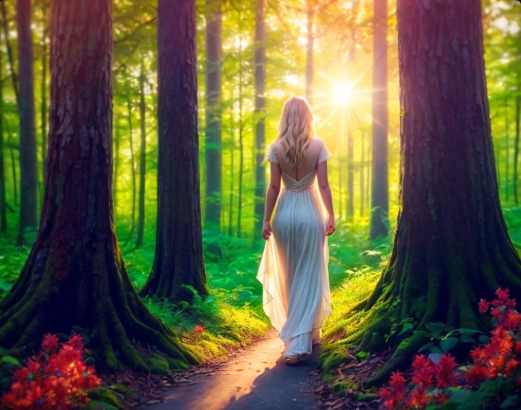 Mujer meditando en la naturaleza para conectar con su espiritualidad auténtica